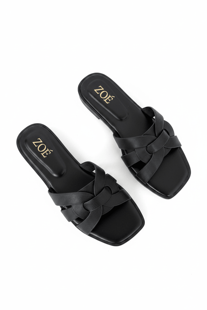 Sandalias Negro 14947 Flats Casual de mujer Zoé Brand Costa Rica