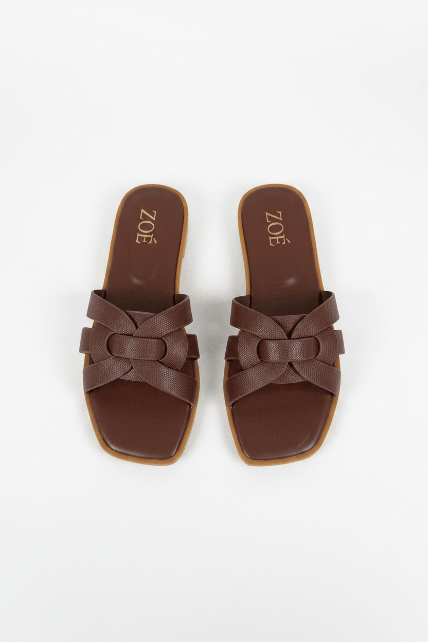 Sandalias Café 14948 Flats Casual de mujer Zoé Brand Costa Rica