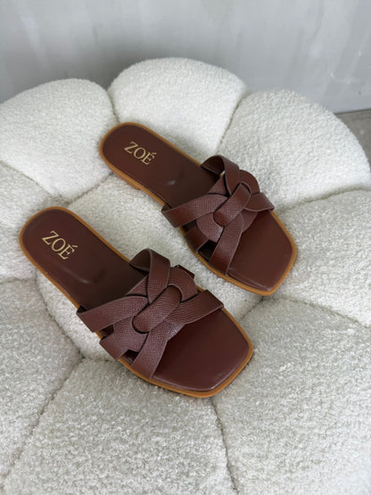 Sandalias Café 14948 Flats Casual de mujer Zoé Brand Costa Rica
