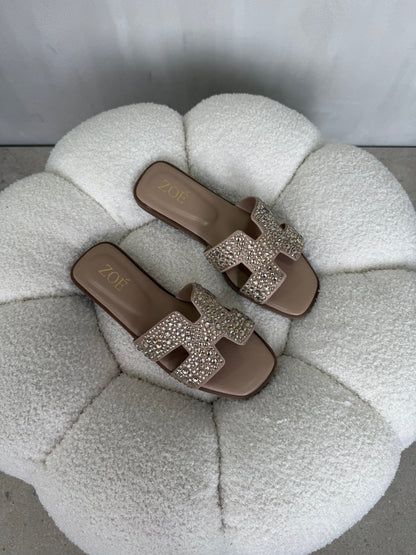 Sandalias Nude Brillos 14952 Flats Casual de mujer Zoé Brand Costa Rica