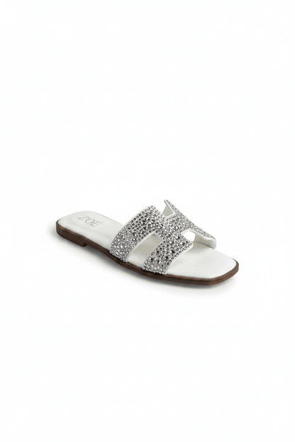 Sandalias Blanco Brillos 14953 Flats Casual de mujer Zoé Brand Costa Rica