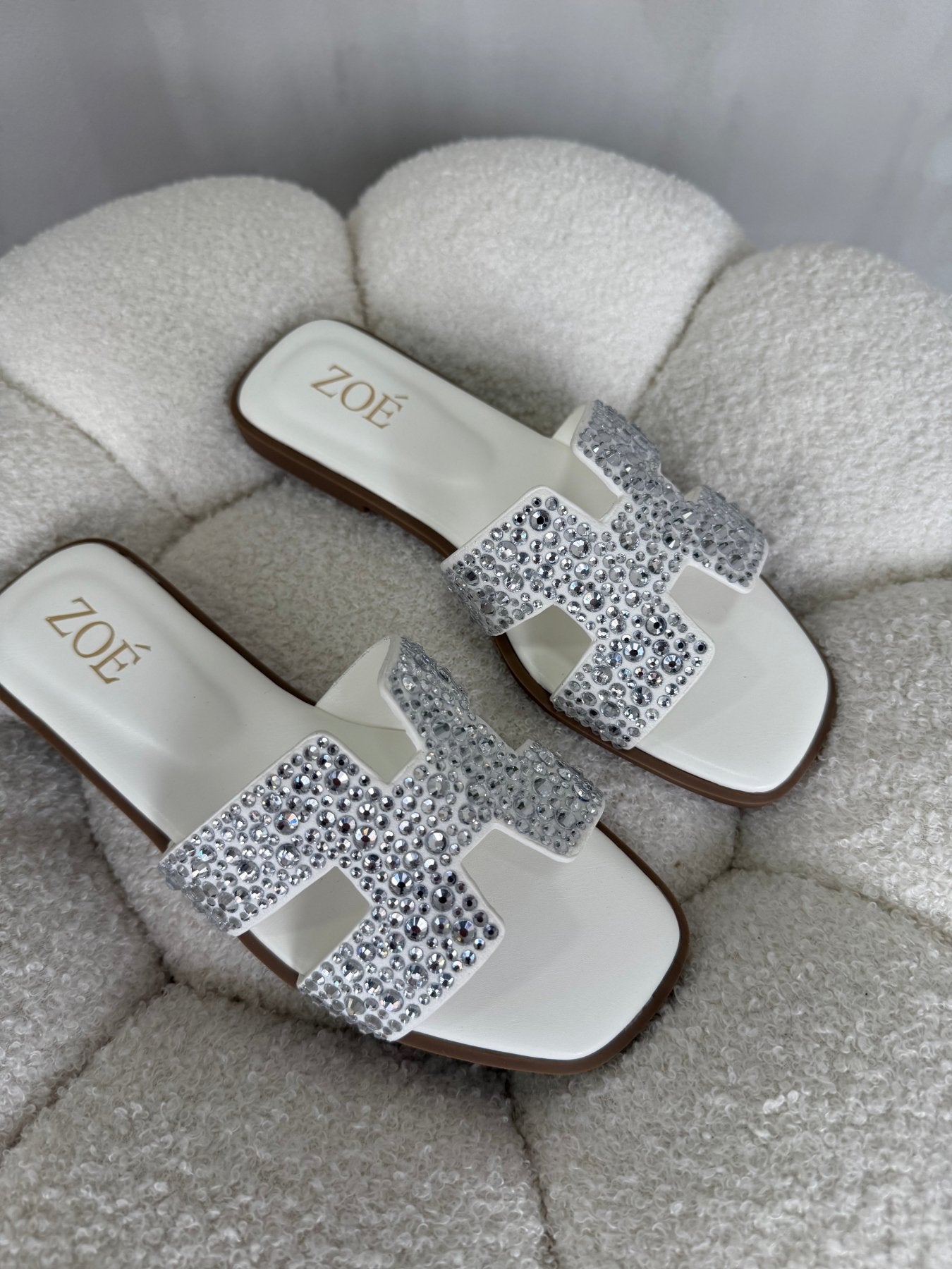 Sandalias Blanco Brillos 14953 Flats Casual de mujer Zoé Brand Costa Rica