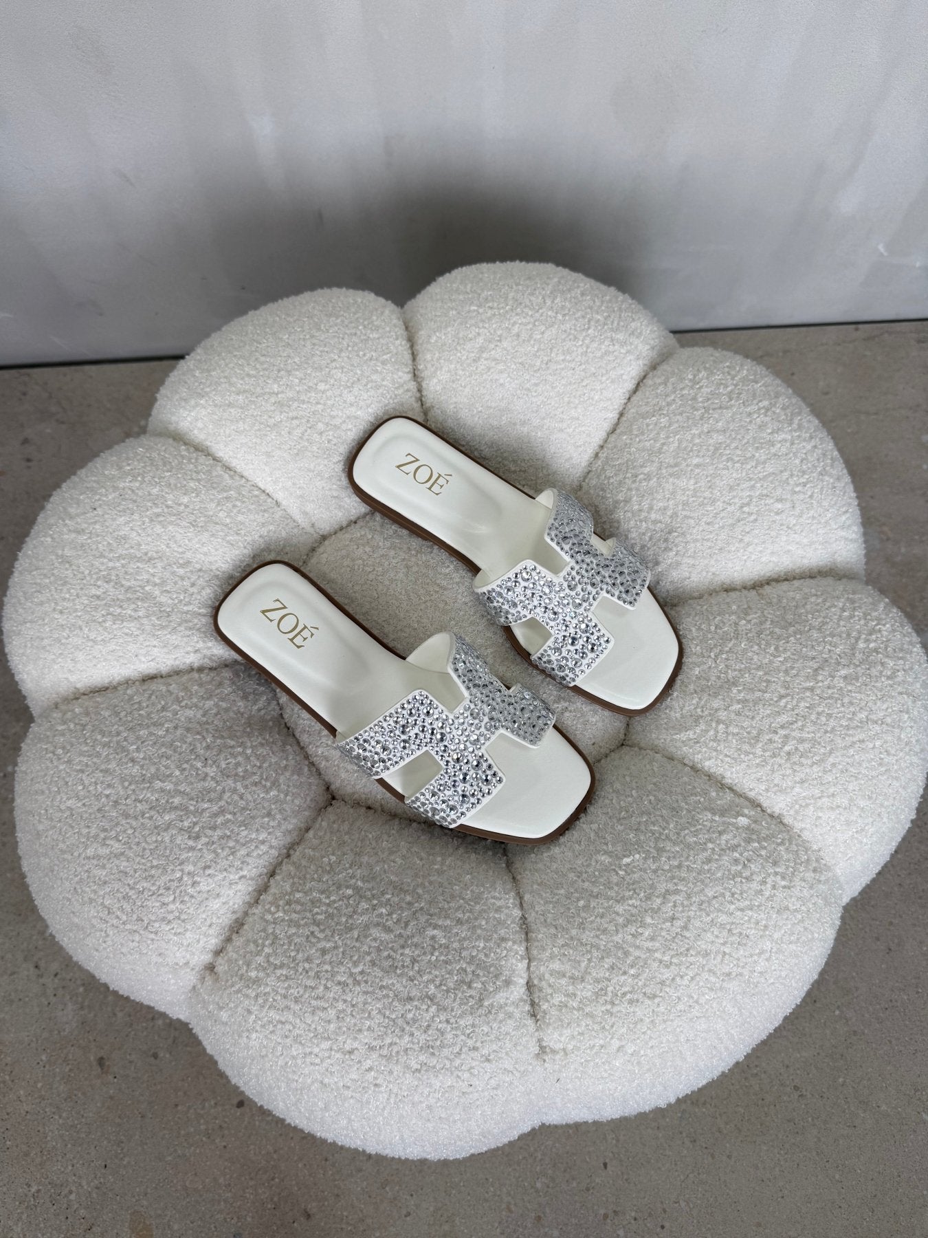 Sandalias Blanco Brillos 14953 Flats Casual de mujer Zoé Brand Costa Rica