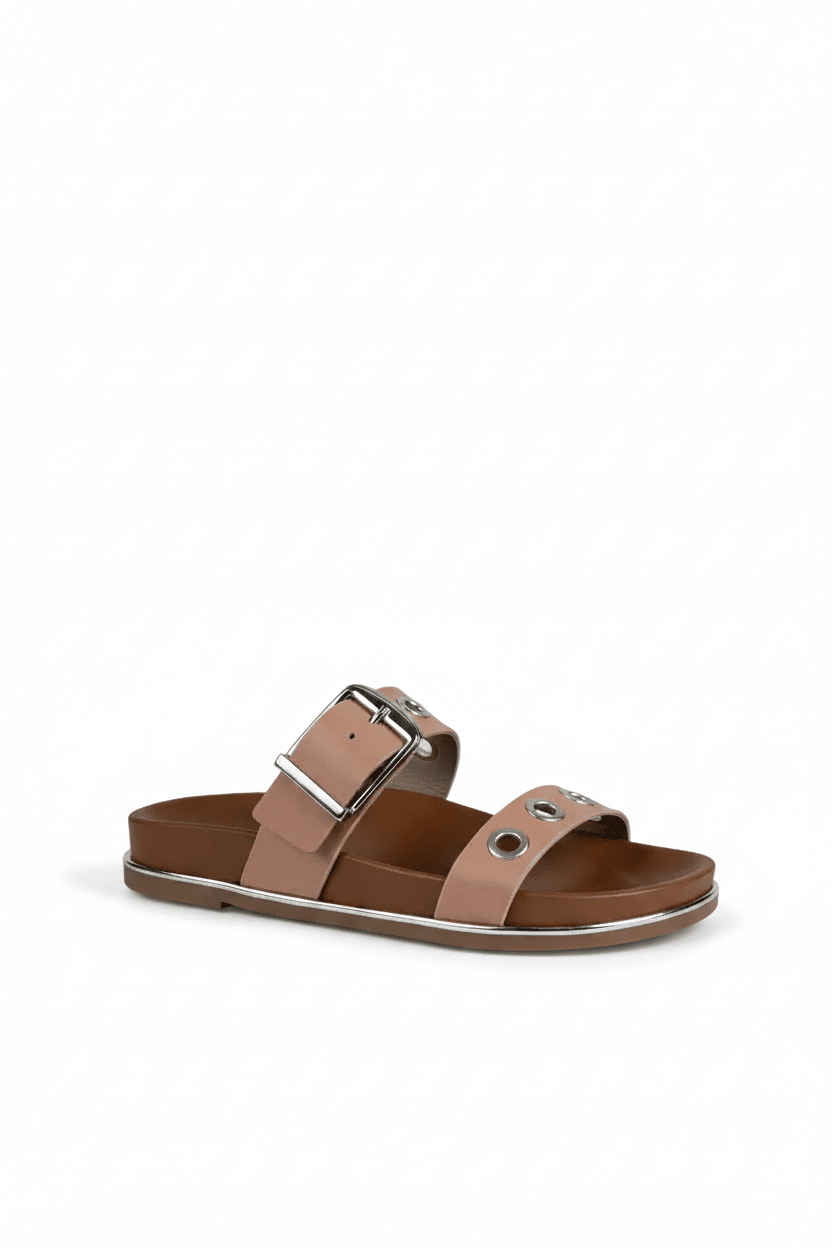 Sandalias Nude Plataforma 14968 Doble Correa Hebilla Casual de mujer Zoé Brand Costa Rica