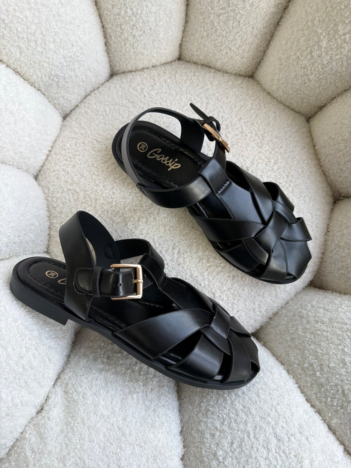 Sandalias Negro 14978 Hebilla Slingback Flats Casual de mujer Zoé Brand Costa Rica
