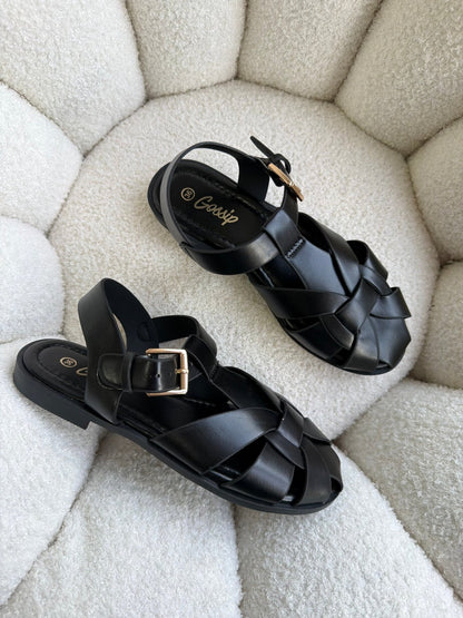 Sandalias Negro 14978 Hebilla Slingback Flats Casual de mujer Zoé Brand Costa Rica