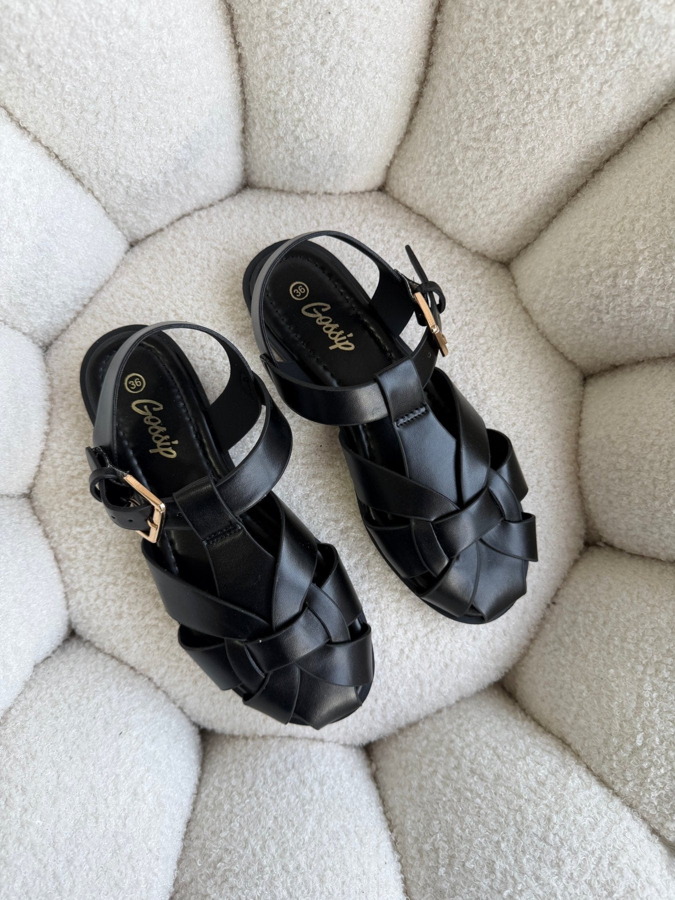 Sandalias Negro 14978 Hebilla Slingback Flats Casual de mujer Zoé Brand Costa Rica