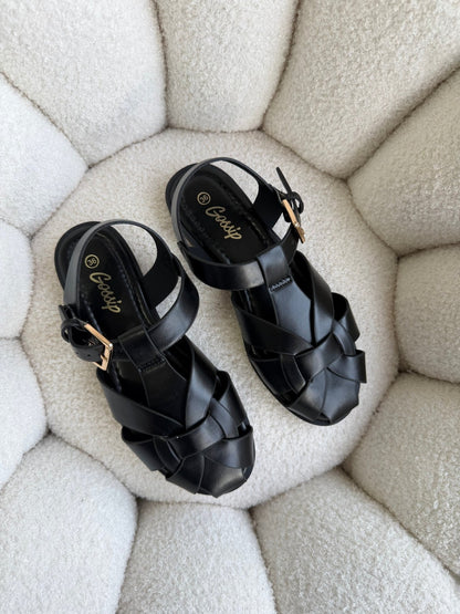 Sandalias Negro 14978 Hebilla Slingback Flats Casual de mujer Zoé Brand Costa Rica
