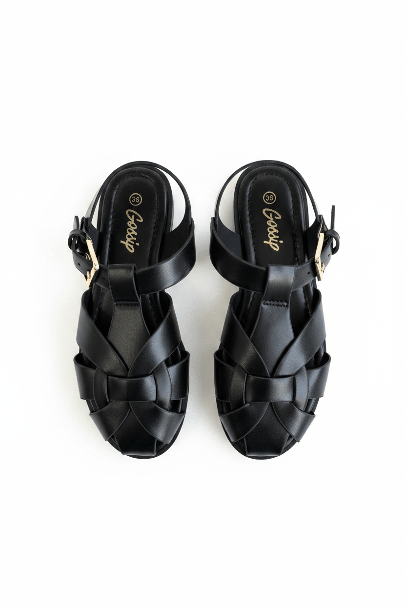 Sandalias Negro 14978 Hebilla Slingback Flats Casual de mujer Zoé Brand Costa Rica