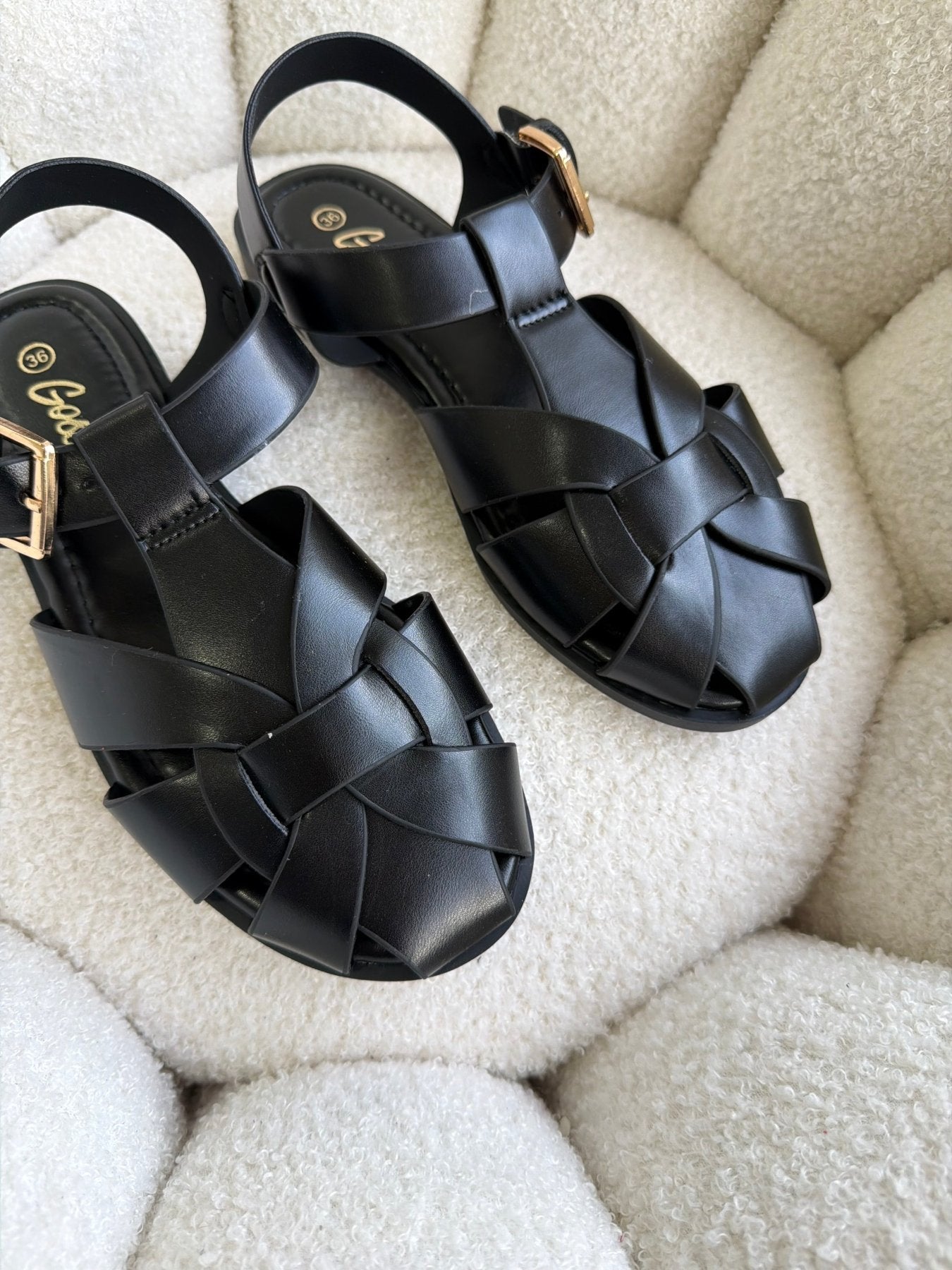 Sandalias Negro 14978 Hebilla Slingback Flats Casual de mujer Zoé Brand Costa Rica