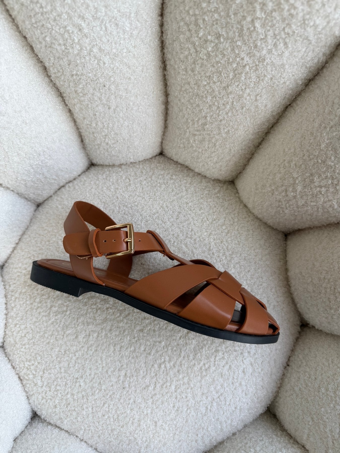 Sandalias Camel 14979 Hebilla Slingback Flats Casual de mujer Zoé Brand Costa Rica