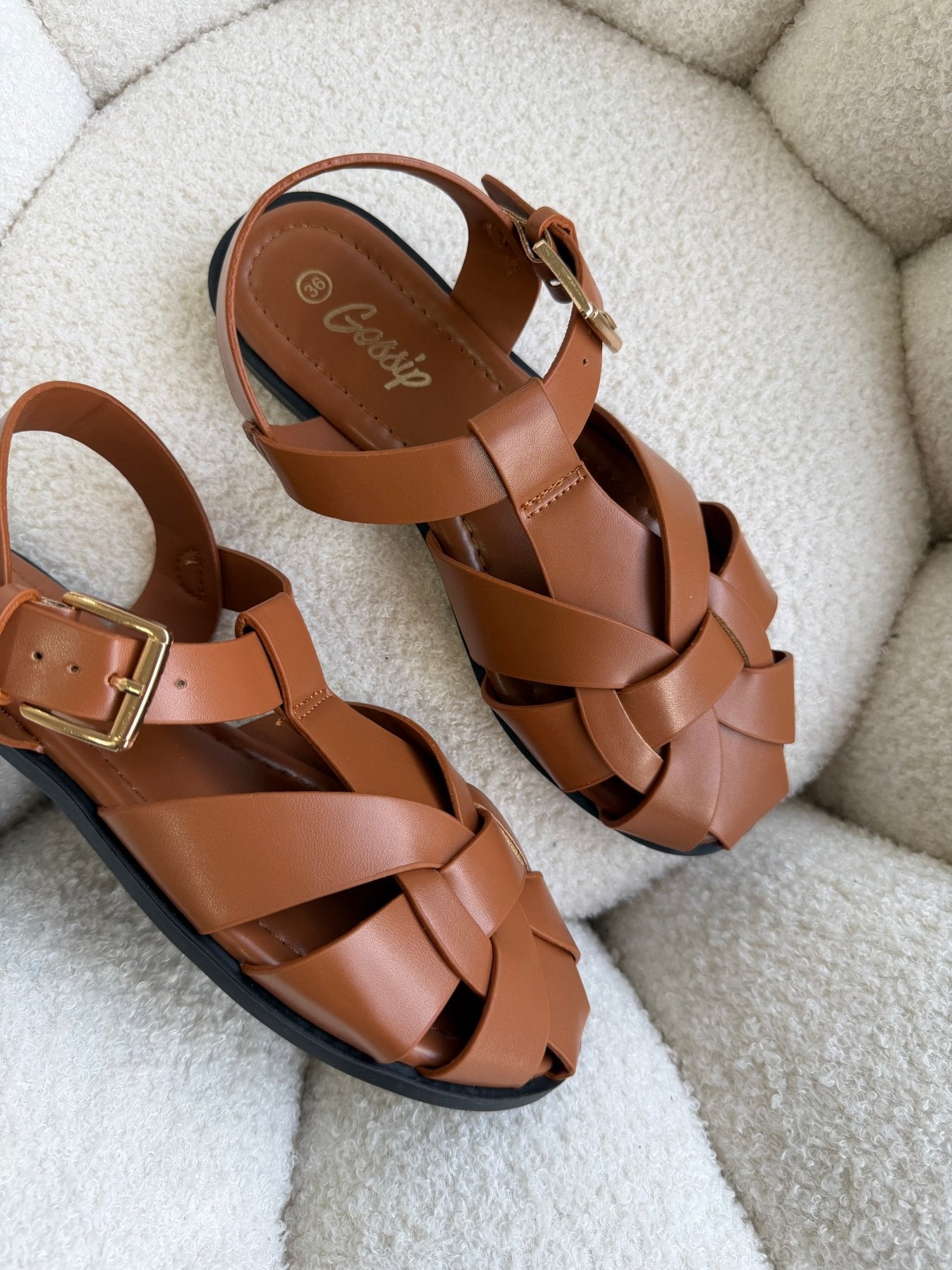 Sandalias Camel 14979 Hebilla Slingback Flats Casual de mujer Zoé Brand Costa Rica
