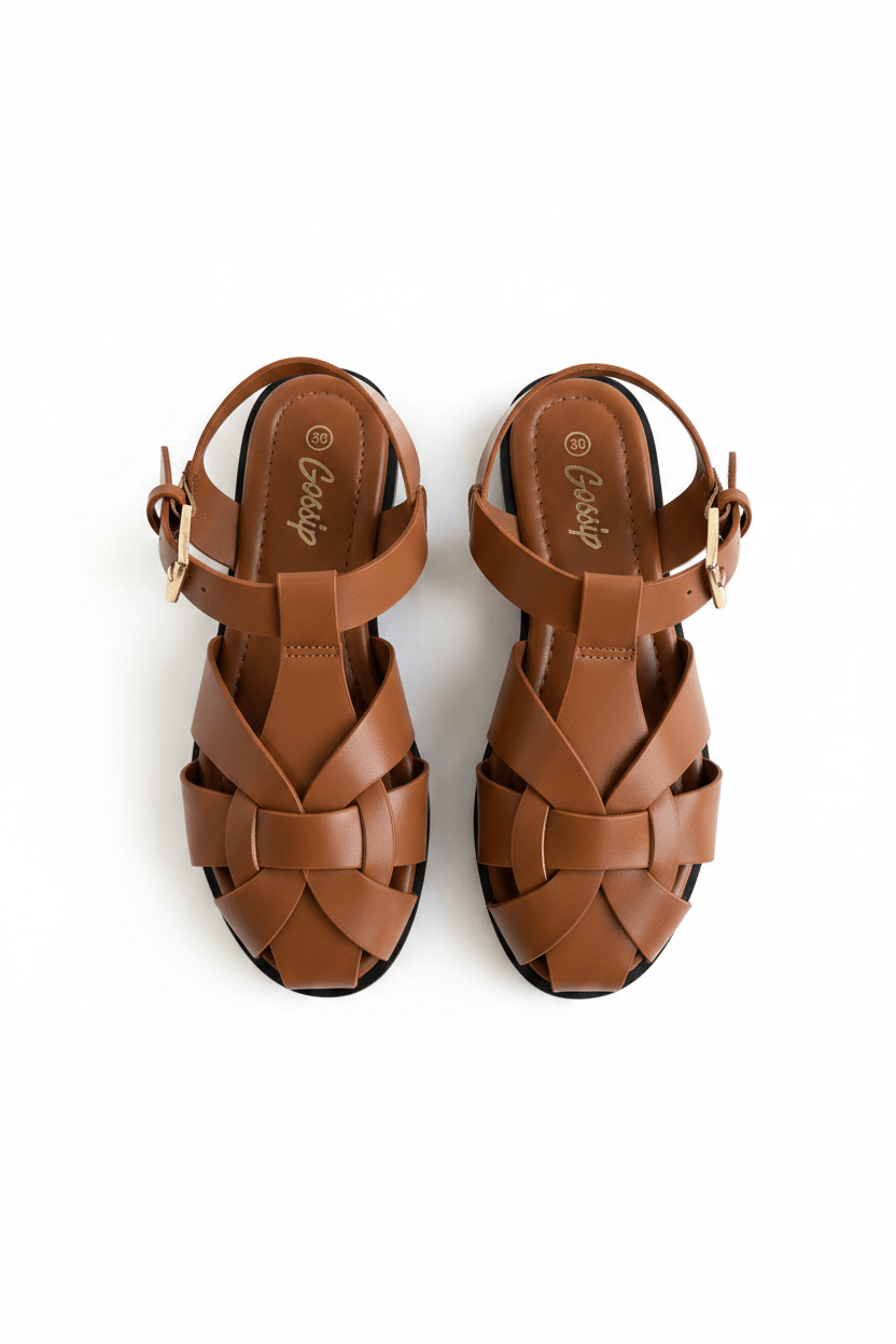 Sandalias Camel 14979 Hebilla Slingback Flats Casual de mujer Zoé Brand Costa Rica