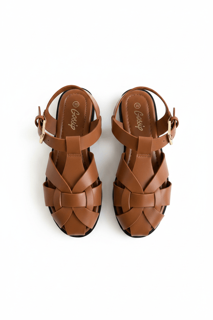 Sandalias Camel 14979 Hebilla Slingback Flats Casual de mujer Zoé Brand Costa Rica
