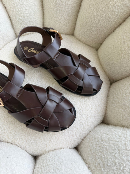 Sandalias Café 14980 Hebilla Slingback Flats Casual de mujer Zoé Brand Costa Rica