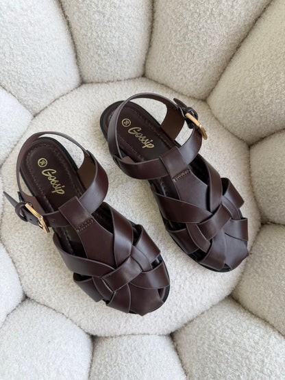 Sandalias Café 14980 Hebilla Slingback Flats Casual de mujer Zoé Brand Costa Rica