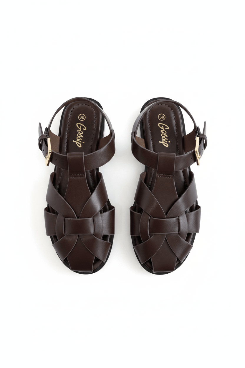 Sandalias Café 14980 Hebilla Slingback Flats Casual de mujer Zoé Brand Costa Rica