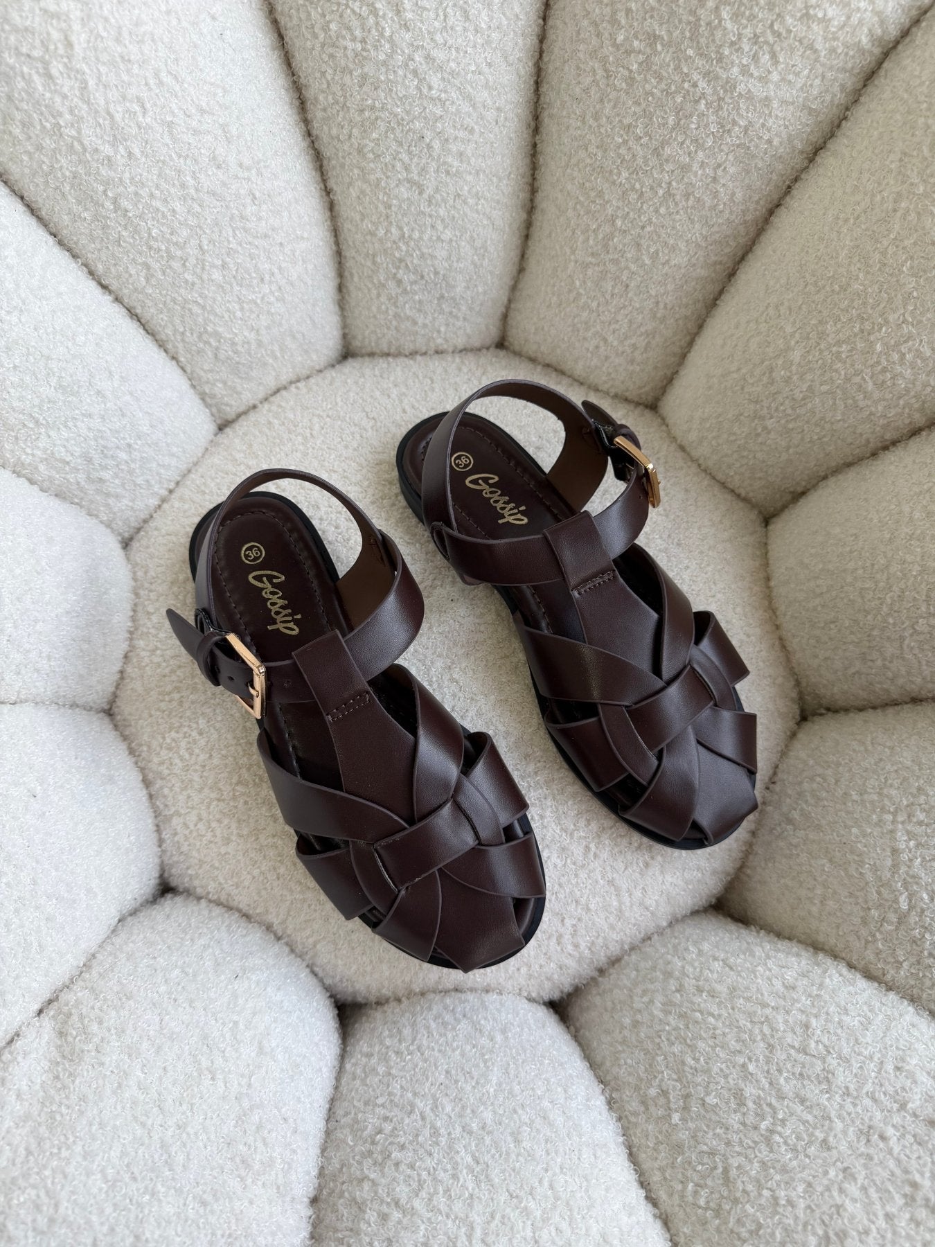Sandalias Café 14980 Hebilla Slingback Flats Casual de mujer Zoé Brand Costa Rica