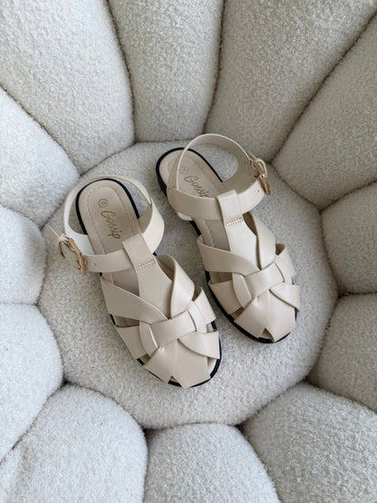 Sandalias Beige 14981 Slingback con Hebilla Flats Casual de mujer Zoé Brand Costa Rica
