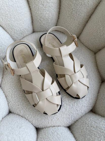 Sandalias Beige 14981 Slingback con Hebilla Flats Casual de mujer Zoé Brand Costa Rica