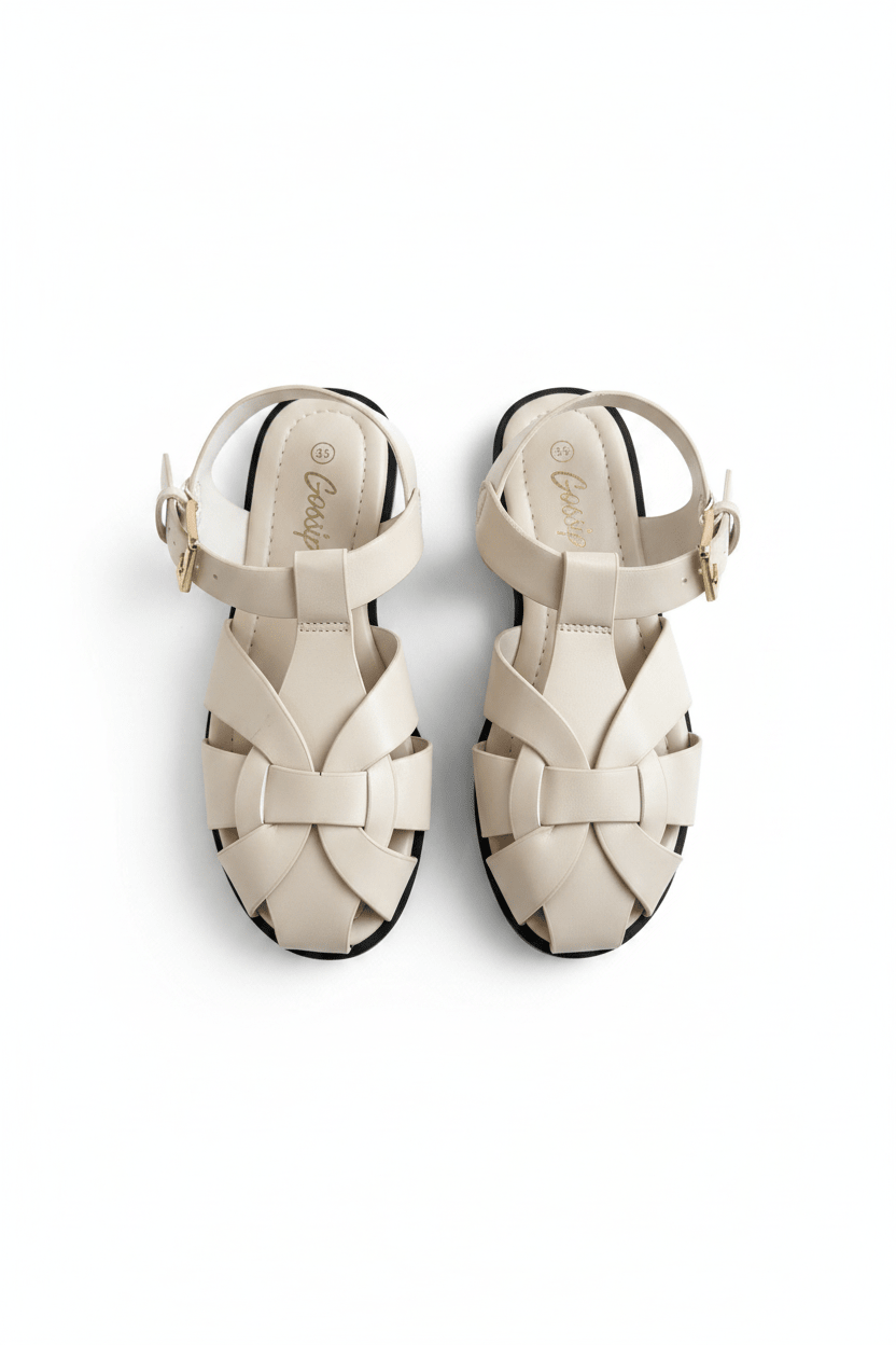 Sandalias Beige 14981 Slingback con Hebilla Flats Casual de mujer Zoé Brand Costa Rica