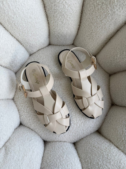 Sandalias Beige 14981 Slingback con Hebilla Flats Casual de mujer Zoé Brand Costa Rica