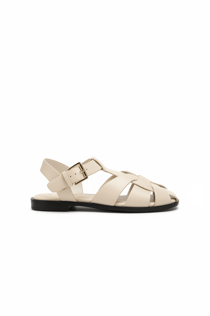 Sandalias Beige 14981 Slingback con Hebilla Flats Casual de mujer Zoé Brand Costa Rica