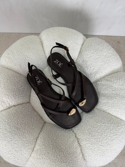 Sandalias 15060 Correa Slingback Casual de mujer Zoé Brand Costa Rica - ZOÉ BRAND 2026 chancletas coffee
