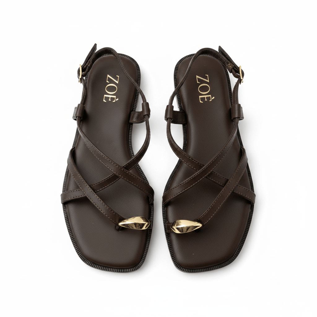 Sandalias 15060 Correa Slingback Casual de mujer Zoé Brand Costa Rica - ZOÉ BRAND 2026 chancletas coffee