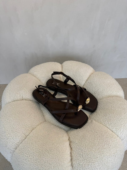 Sandalias 15060 Correa Slingback Casual de mujer Zoé Brand Costa Rica - ZOÉ BRAND 2026 chancletas coffee