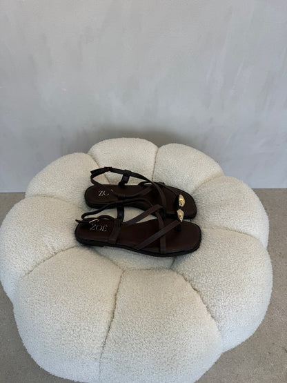 Sandalias 15060 Correa Slingback Casual de mujer Zoé Brand Costa Rica - ZOÉ BRAND 2026 chancletas coffee