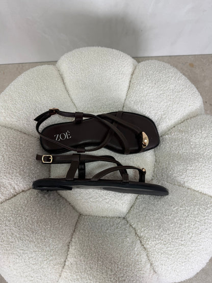 Sandalias 15060 Correa Slingback Casual de mujer Zoé Brand Costa Rica - ZOÉ BRAND 2026 chancletas coffee