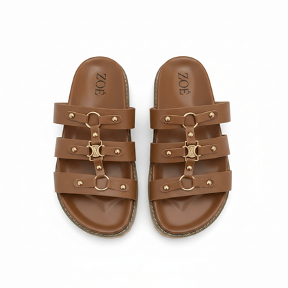 Sandalias 15067 Hebilla Casual de mujer Costa Rica - ZOÉ BRAND 2026 brown chancletas