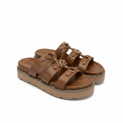 Sandalias 15067 Hebilla Casual de mujer Costa Rica - ZOÉ BRAND 2026 brown chancletas