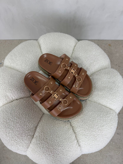 Sandalias 15067 Hebilla Casual de mujer Costa Rica - ZOÉ BRAND 2026 brown chancletas