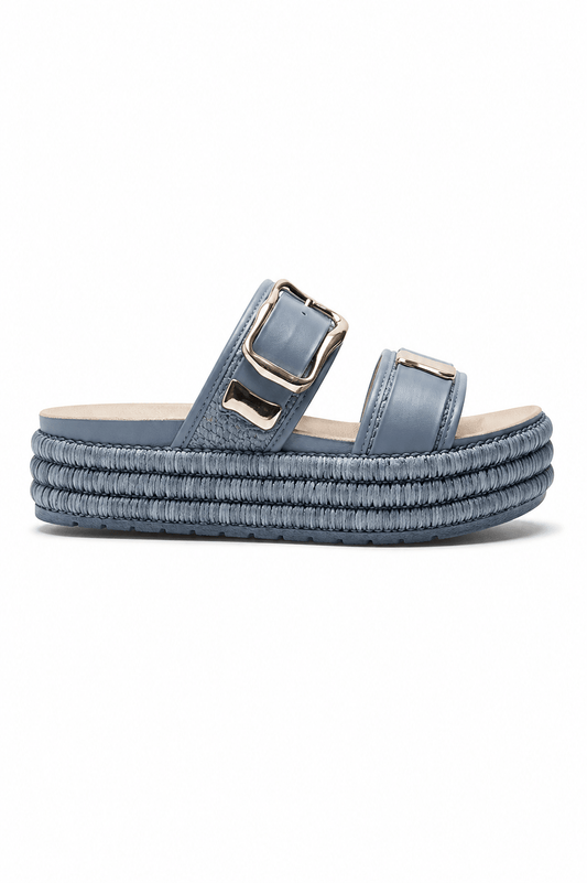 Sandalias Azul Yute Plataforma 14869 Doble Correa Hebillas Casual de mujer Zoé Brand Costa Rica - ZOÉ BRAND 2026 disponible-35 disponible-36