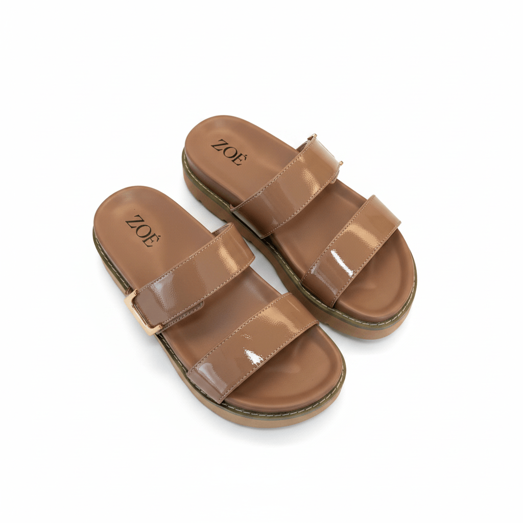 Sandalias Beige 15065 Hebilla Casual de mujer Zoé Brand Costa Rica - ZOÉ BRAND 2026 beige chancletas