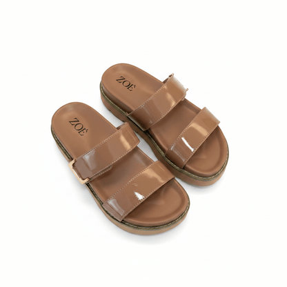 Sandalias Beige 15065 Hebilla Casual de mujer Zoé Brand Costa Rica - ZOÉ BRAND 2026 beige chancletas
