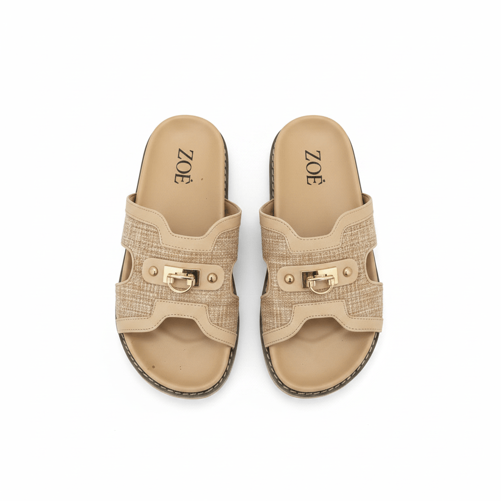 Sandalias Beige 15072 Plataforma Casual de mujer Zoé Brand Costa Rica - ZOÉ BRAND 2026 beige chancletas