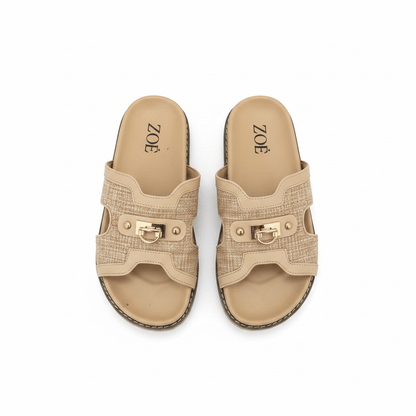 Sandalias Beige 15072 Plataforma Casual de mujer Zoé Brand Costa Rica - ZOÉ BRAND 2026 beige chancletas