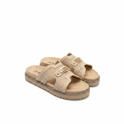 Sandalias Beige 15072 Plataforma Casual de mujer Zoé Brand Costa Rica - ZOÉ BRAND 2026 beige chancletas