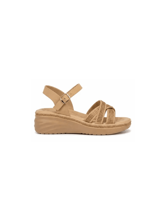 Sandalias Beige Brillos Cuña 14832 Hebilla Casual de mujer Zoé Brand Costa Rica - ZOÉ BRAND 2026 disponible-35 disponible-36