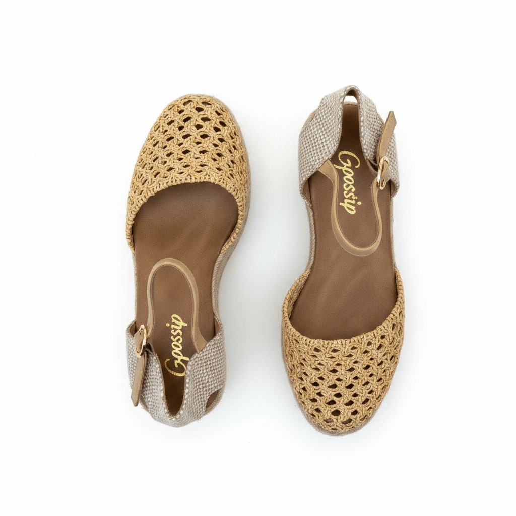 Sandalias Beige Cuña 15131 Hebilla Correa de mujer Costa Rica - ZOÉ BRAND 2026 beige clásico