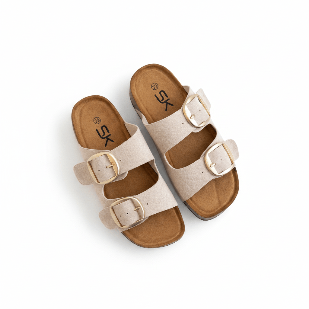 Sandalias Beige Gamuza 14873 Doble Correa Hebillas Casual de mujer Zoé Brand Costa Rica - ZOÉ BRAND 2026 disponible-35 disponible-36