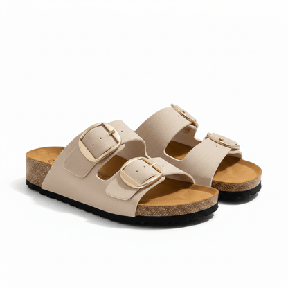 Sandalias Beige Gamuza 14873 Doble Correa Hebillas Casual de mujer Zoé Brand Costa Rica - ZOÉ BRAND 2026 disponible-35 disponible-36