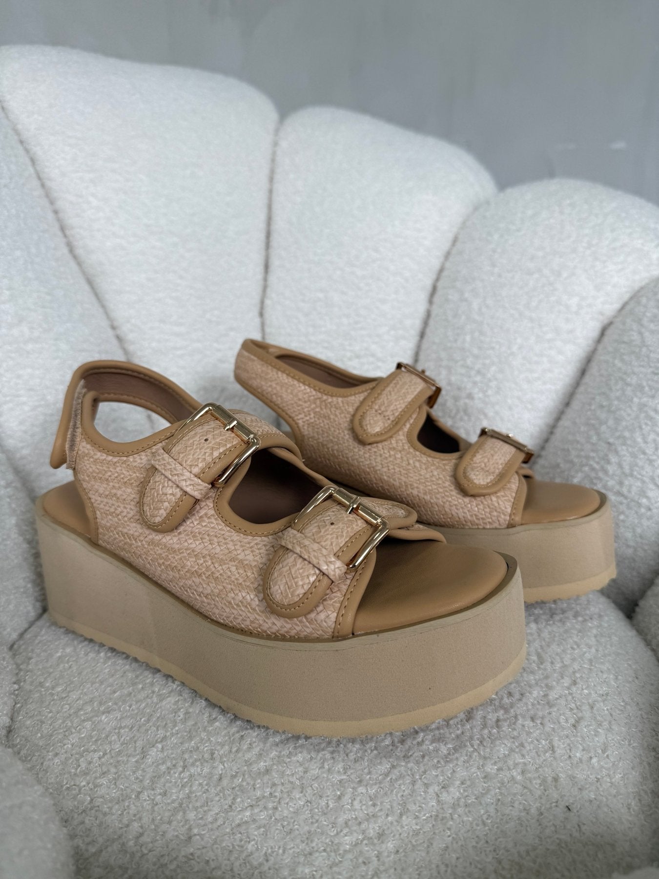 Sandalias Beige Plataforma 14933 Hebillas Casual de mujer Zoé Brand Costa Rica - ZOÉ BRAND 2026 disponible-35 disponible-36
