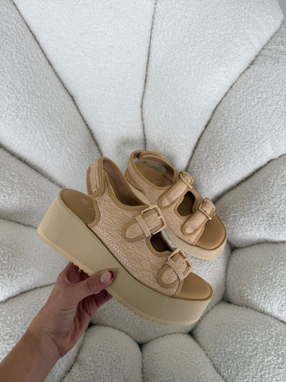 Sandalias Beige Plataforma 14933 Hebillas Casual de mujer Zoé Brand Costa Rica - ZOÉ BRAND 2026 disponible-35 disponible-36