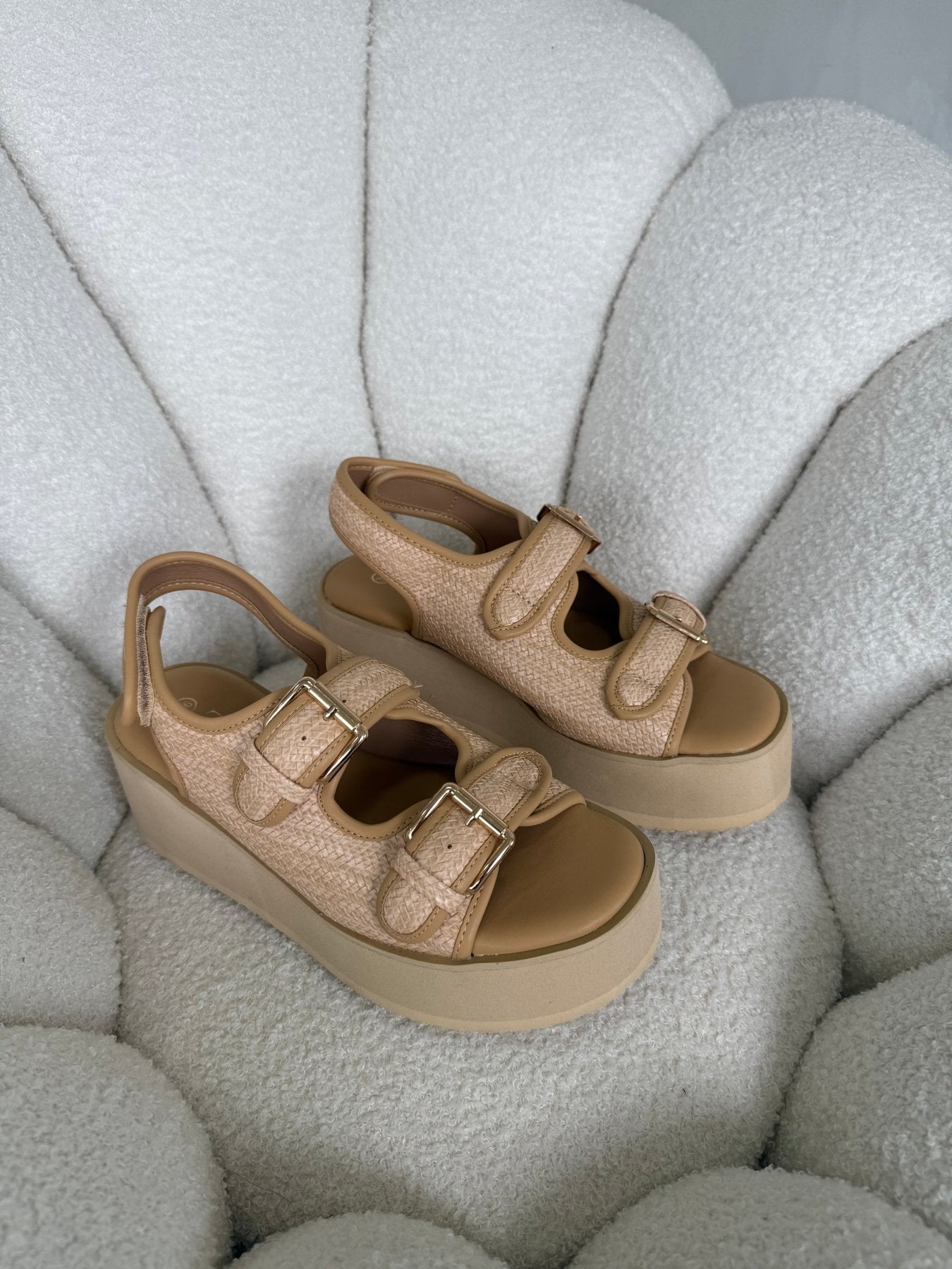 Sandalias Beige Plataforma 14933 Hebillas Casual de mujer Zoé Brand Costa Rica - ZOÉ BRAND 2026 disponible-35 disponible-36