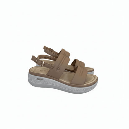 Sandalias Beige Plataforma 15103 Hebilla Correa Casual de mujer Costa Rica - ZOÉ BRAND 2026 beige chancletas