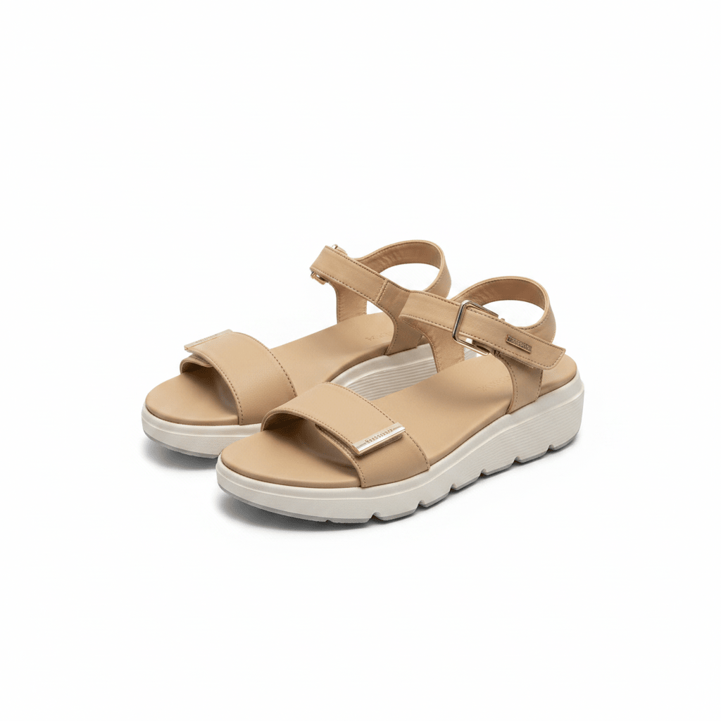 Sandalias Beige Plataforma 15112 Correa Casual de mujer Costa Rica - ZOÉ BRAND 2026 beige chancletas